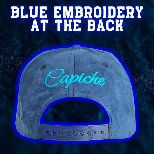 Blue Samurai Snapback - Suede/Golden Thread