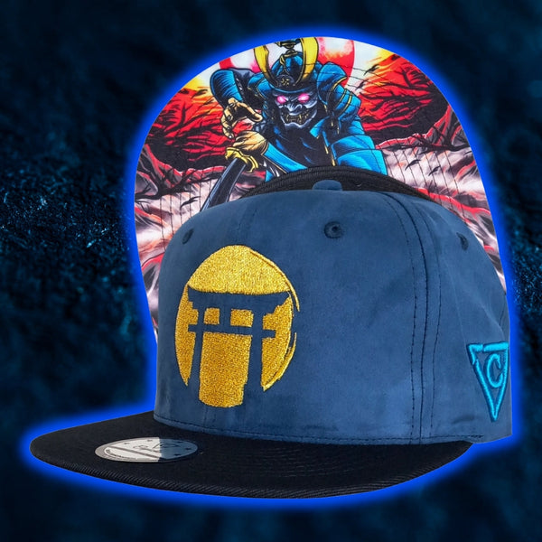 Blue Samurai Snapback - Suede/Golden Thread