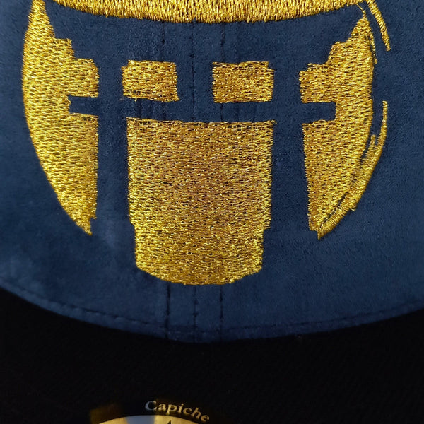 Blue Samurai Snapback - Suede/Golden Thread