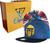 Blue Samurai Snapback - Suede/Golden Thread