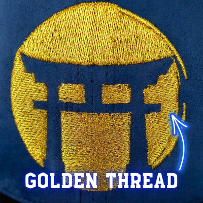 Blue Samurai Snapback - Suede/Golden Thread