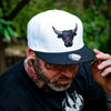 Bull Snapback - White/Black