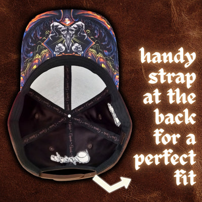 Zodiac Capricorn Curved Cap - Brown Suede & Artificial Leather